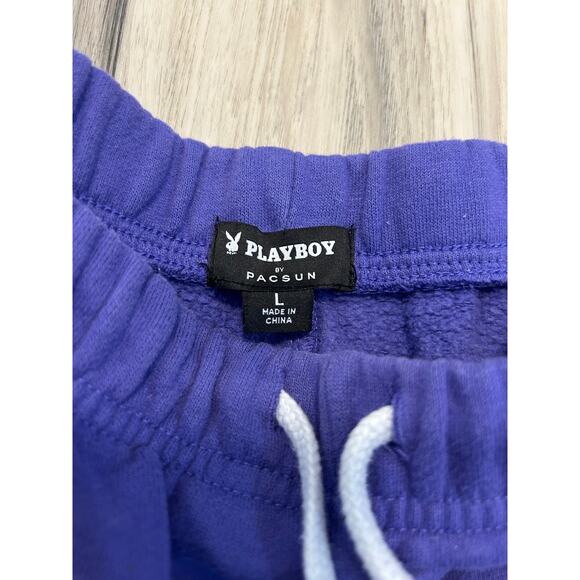 Playboy by Pacsun Women’s Large Purple Happy Camper Lounge Hiking Shorts - Picture 2 of 4